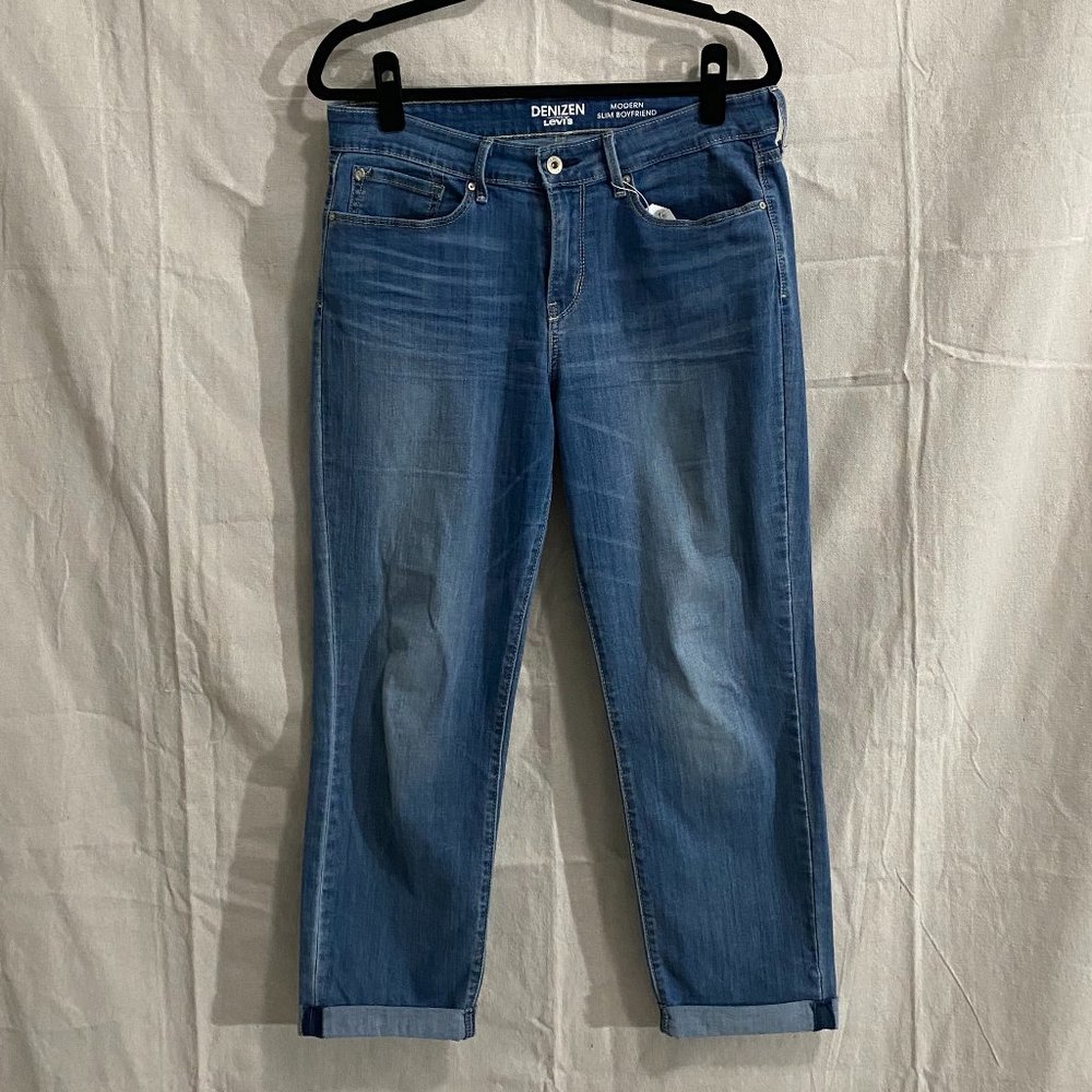 COPY - Modern Slim Boyfriend Medium Wash Denim Je…